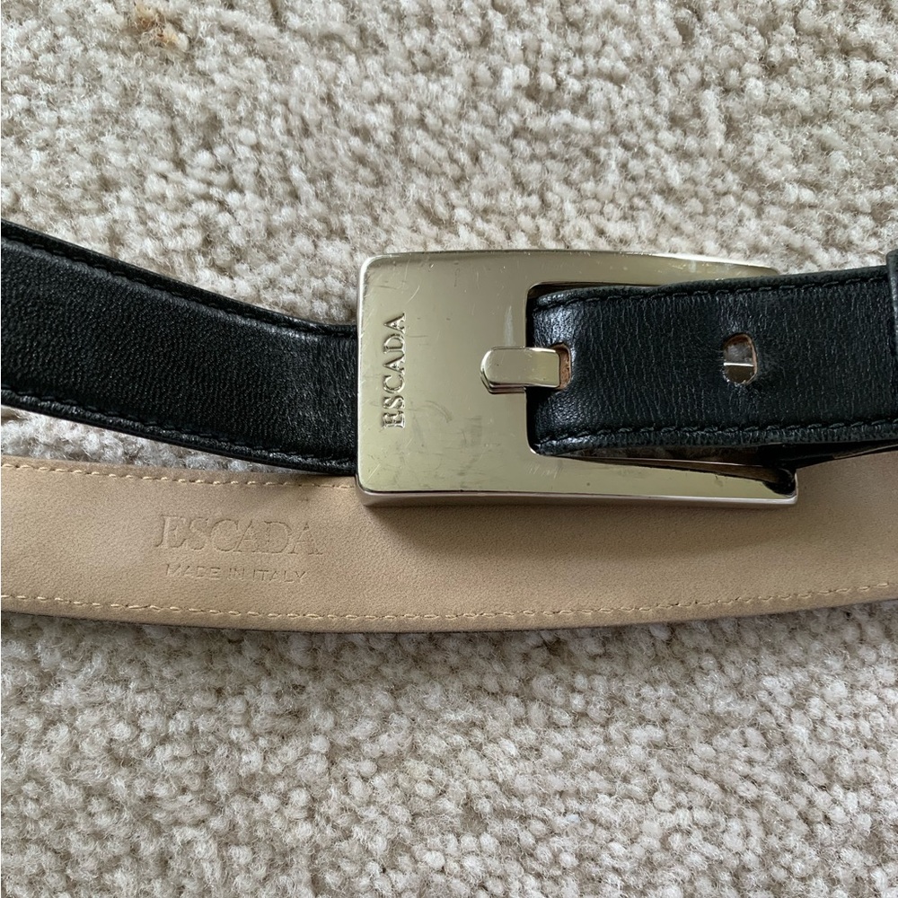 Escada Black Leather Belt
